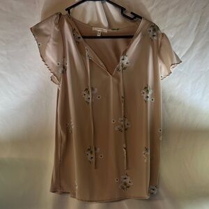Maurices Beige Floral Blouse